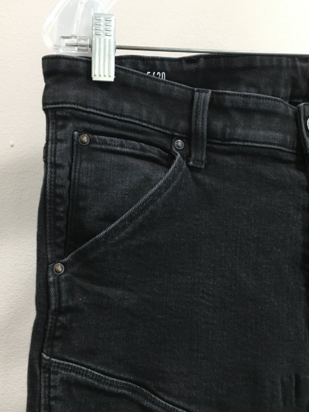 G STAR RAW 5620 3D Slim Black Wash 5 Pocket Logo Hardware Button Fly Denim Jeans - Picture 6 of 16